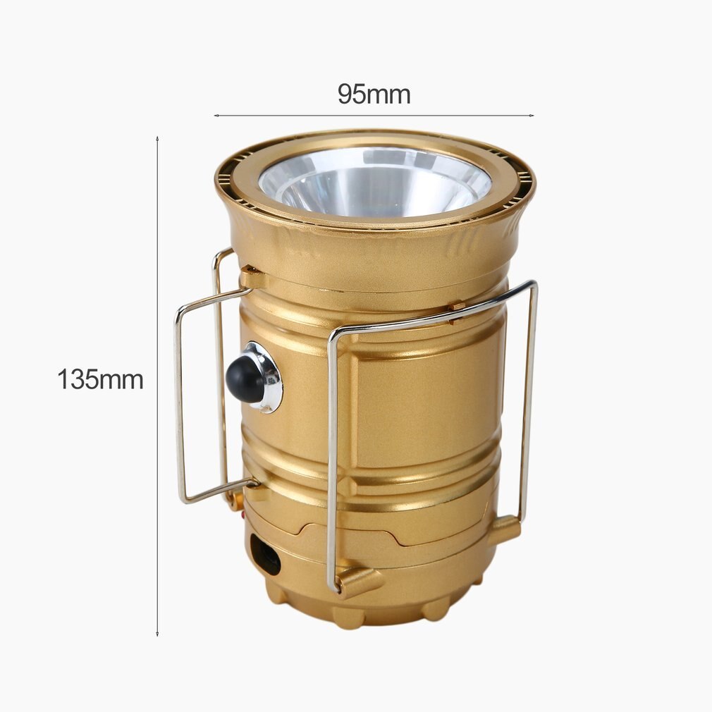Icoco hopfällbar bärbar camping led ficklampa spännbara lyktor solenergi uppladdningsbar powerbank lättviktslampa vattentät eu-kontakt