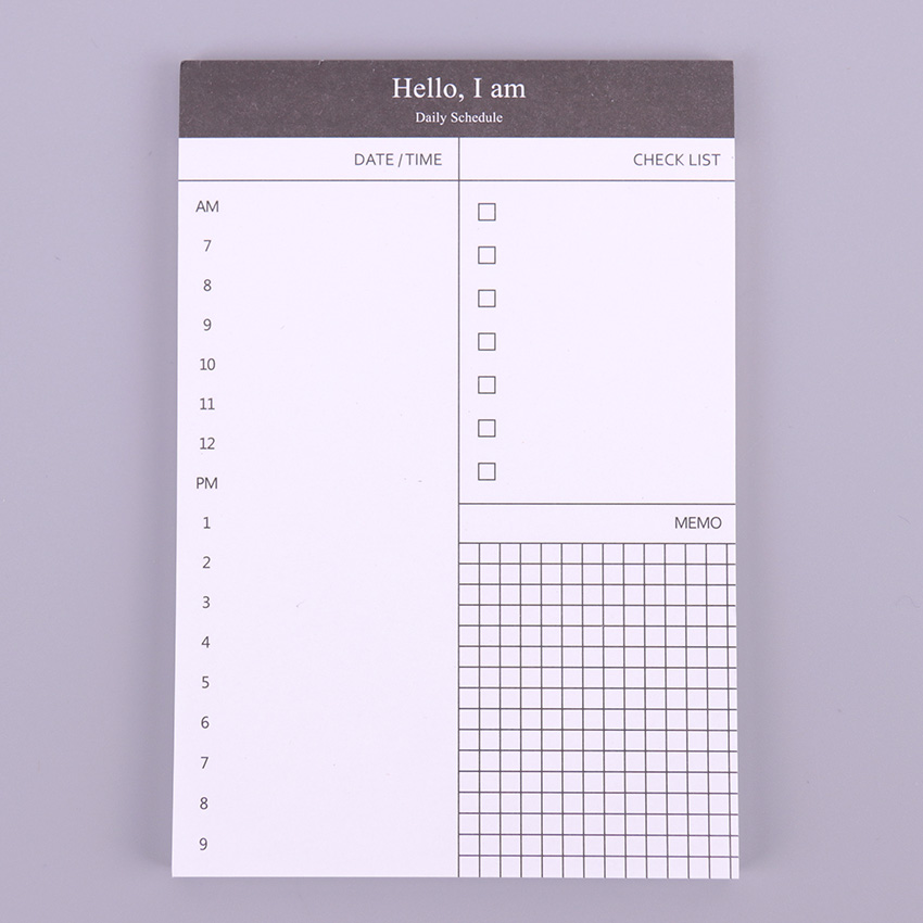 Message Book Business Diary Planner Notebook Filofax School Office Supplies Kawaii Stationery: CHECK LIST