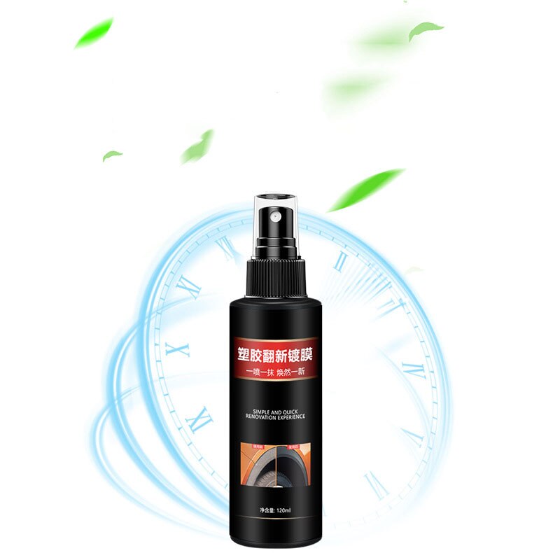 120ml Plastic Parts Retreading Agent Polish Wax Auto Instrument Panel Plastic Renovated Coating Car Light Cleaner