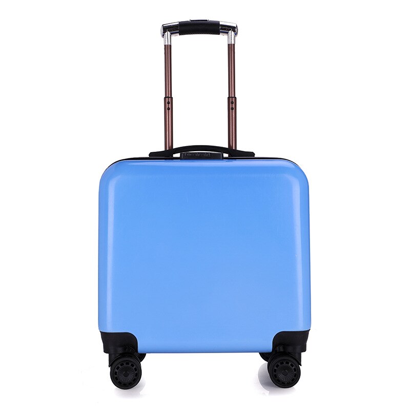 De Universele Wiel Bagage Mini Boarding Case Kleine Trolley Koffer Wachtwoord Koffer 18 Inch Unisex Zakelijke Bagage: blue