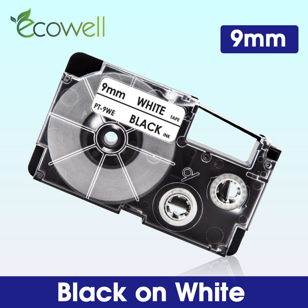 Ecowell XR-9WE XR-9X XR-9RD XR-9BU 9mm label For Casio XR-9YW XR-9GN XR-9GD label tape for Casio KL-60 KL-120 KL-100 Label Maker