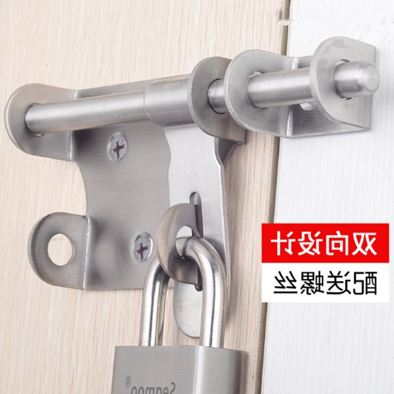 1 pieza de 4/6 pulgadas de largo de plata de acero inoxidable pestillo de puerta perno de cerradura de barril cerrojo grapadora cerradura de puerta de seguridad fácil de instalar
