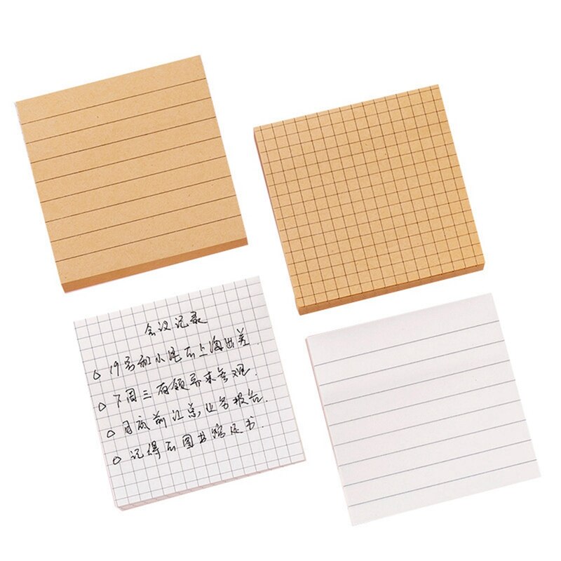 Office Memo Pad Sticker Index Sticky Notes Simplicity Paper Stationery Self-Adhesive Paste Blank Memorandum