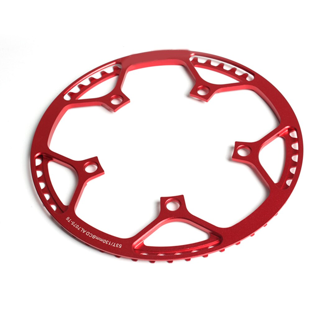 Folding Bike Narrow Wide Chainring 130 BCD Round Shape Single Chain Ring Speed 45T 47T 53T 56T 58T DO2: Red 45T