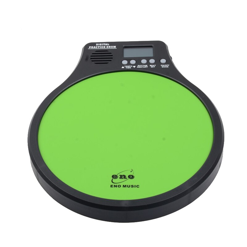 tamburo pad per pratica di batteria digitale ENO con metronomo 3 in 1 per pad per pratica elettronica in metronomero nero per batterista: EMD 41 verde