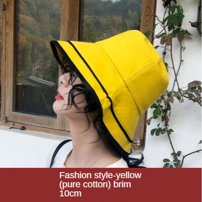 INS Summer Big Brim Sun Hat For Women Seaside Sun Protection UV Cap Wild Fisherman Hat Korean Version Buket Hat