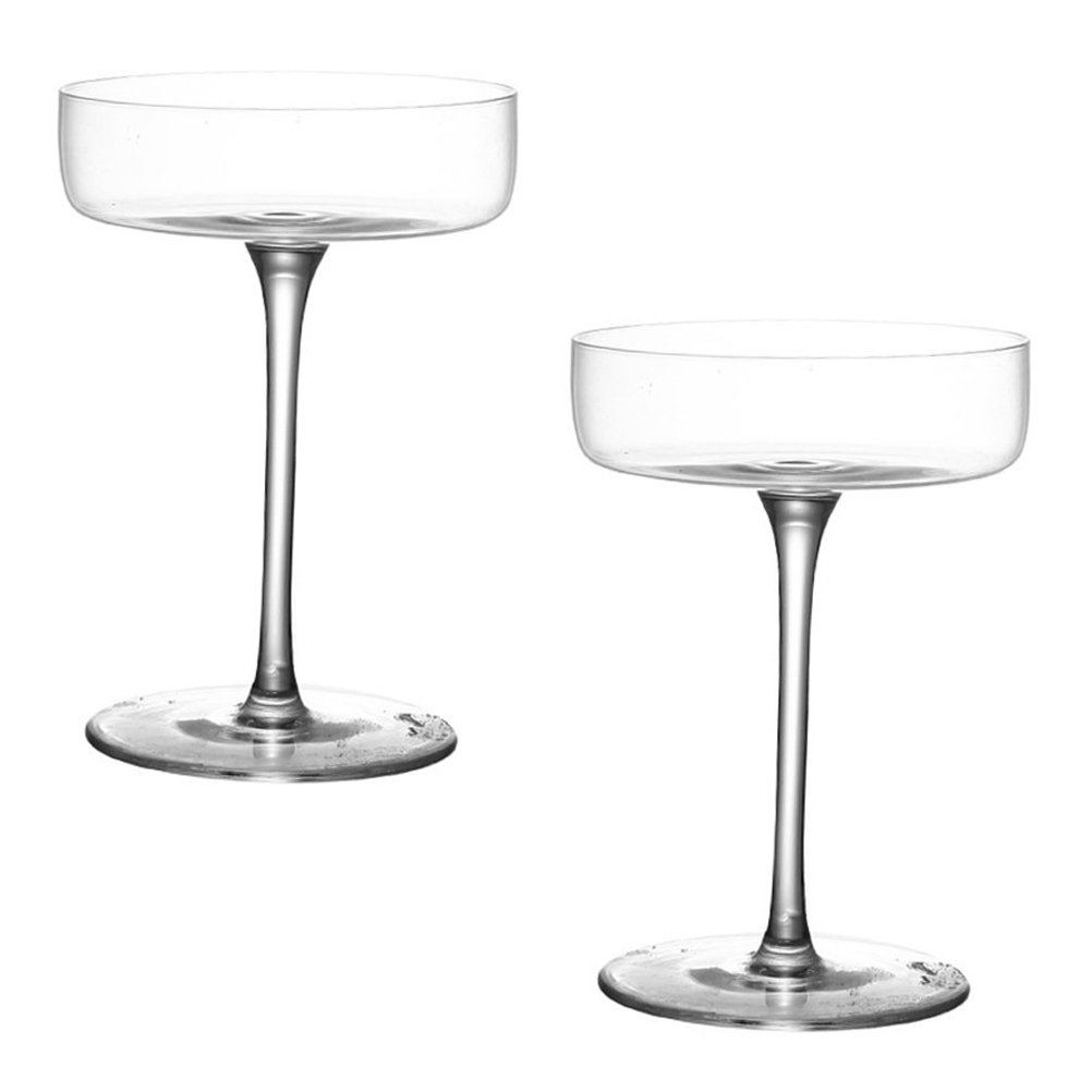 2szt. kryształ szkło puchary dla szampan delikatny Dom bar koktajl okulary