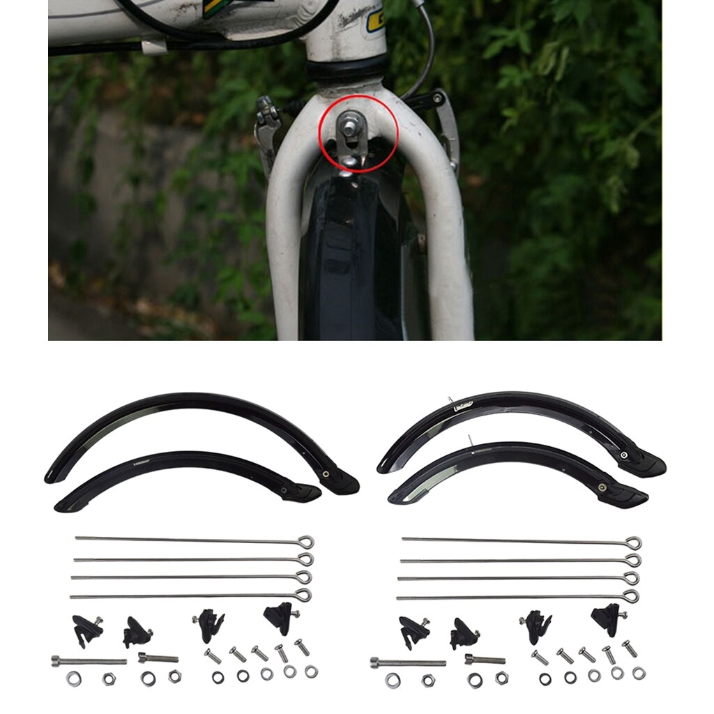 20/14inch Folding Bike Mudguard Front &amp; Rear Bicycles Cycle Mud Guard Set