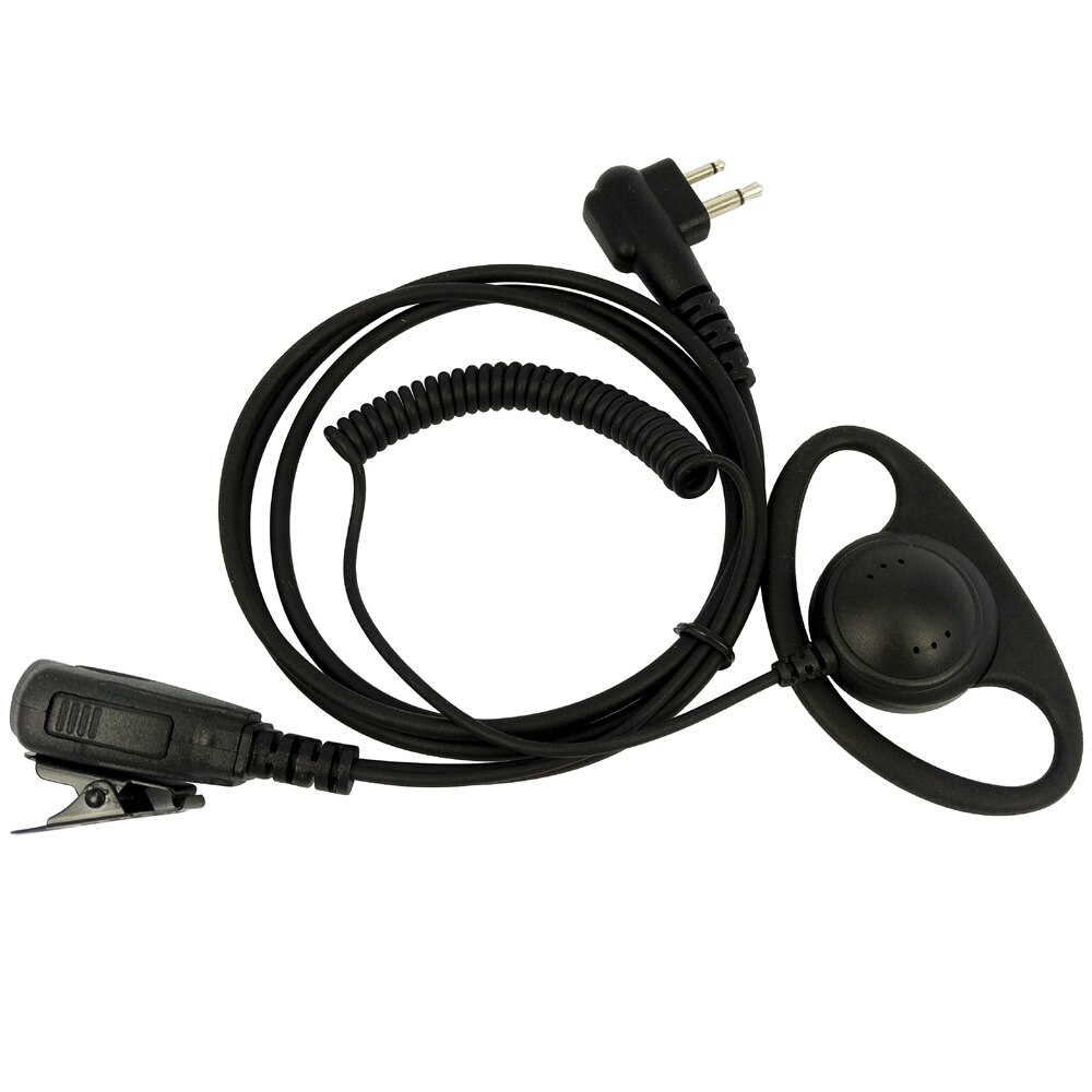 2 Stift D bilden Kurve Hörer Headset Mic für Motorola GP88 GP300 GP308 GP2000 CP140 CP200 CP300 CLS1450 EP450 Walkie Talkie