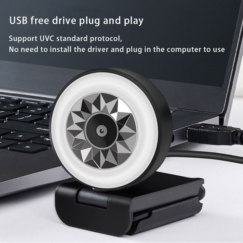 Latest Multi-function Webcam With Built-in Microphone 1080P 2K Free Drive High-definition Computer Camera for remote Chat Office