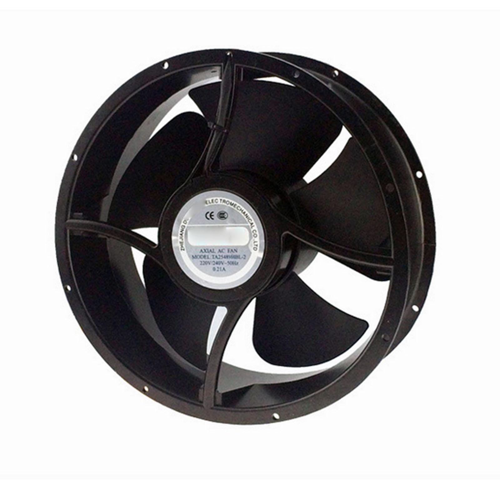 220V AC 254x89mm Round Axial Radiator Fan 860CFM 2600RPM Ball Bearing High Speed