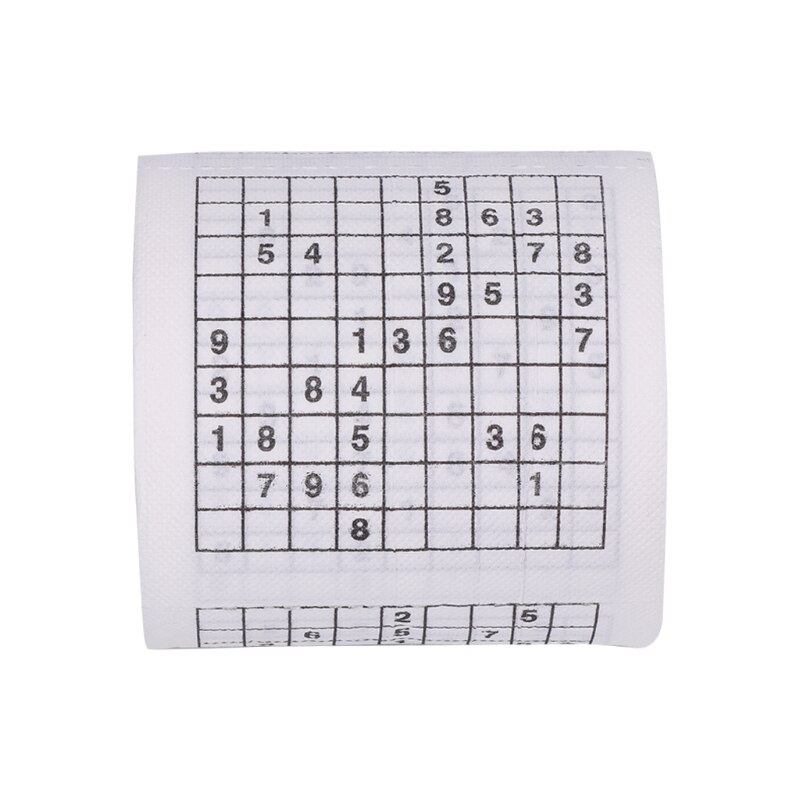 Papel tisú duradero Sudoku Su papel higiénico impreso rollo puzle juego papel higiénico rollos de 2 capas
