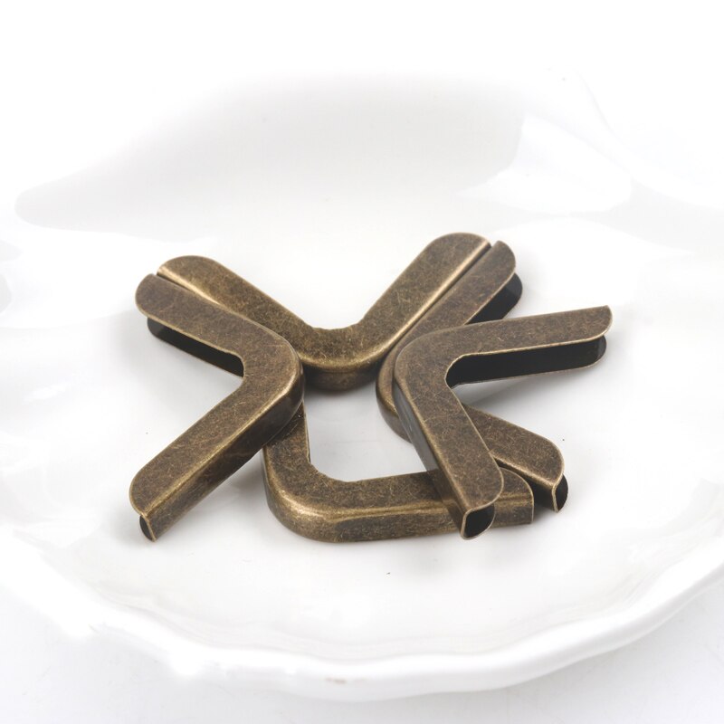 Coins métalliques pour livres, Albums photos, Menus, protège-coins, artisanat en métal, ornement, bricolage, 28x28x4mm, 20 pièces