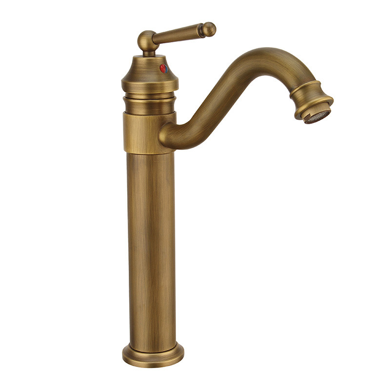 Wastafel Kranen Antiek Brons Badkamer Kraan Warm & Koud Messing Badkamer Wastafel Kraan Dek Gemonteerd Lavotory Kraan Mixer Waterkraan