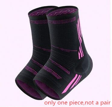 Tobillera antiesguince para pies, cubierta de compresión deportiva con protector de pie acolchado de silicona, para fútbol, baloncesto y ciclismo, 1 ud.: Pink-1pcs / M