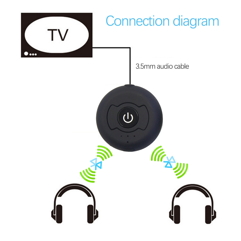 3.5mm Bluetooth Transmitter Multi-point Wireless Blutooth Audio Music Stereo Transmite Dongle Adapter for TV PC Tablet MP3