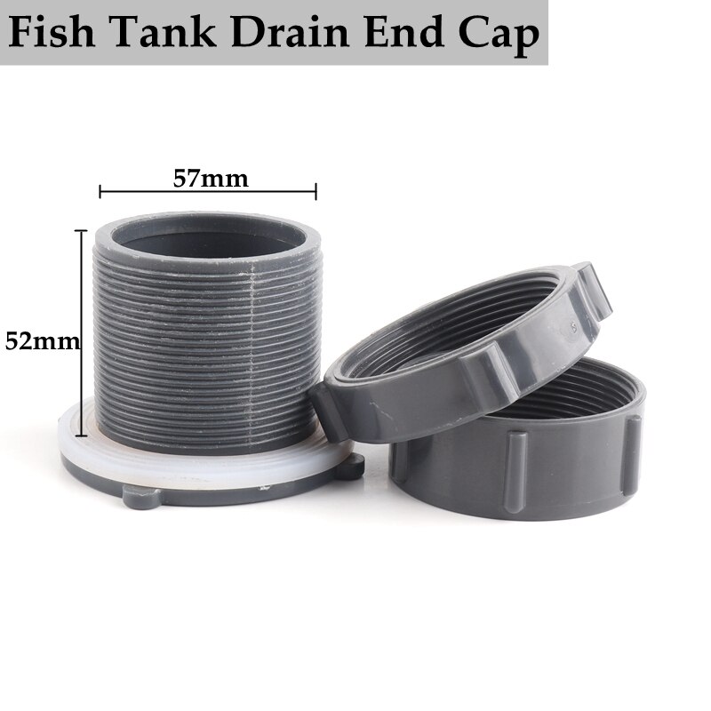 1pcs Aquarium Fish Tank Drain Connector Water Level Plug Drainage Head End Cap Garden Landscape Drainage Joint Adapter