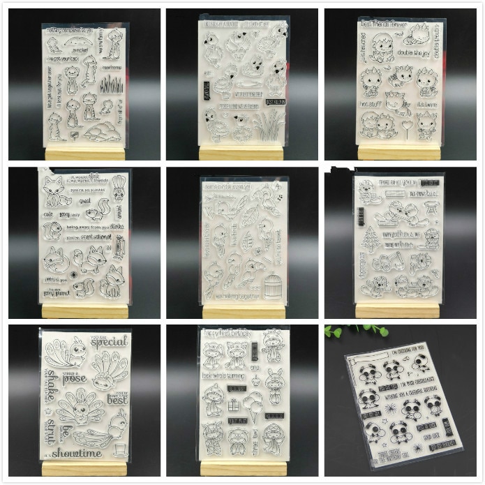 Zfparty söt genomskinlig klar silikonstämpel/sigill för gör-det-själv scrapbooking/fotoalbum dekorativ klar stämpel