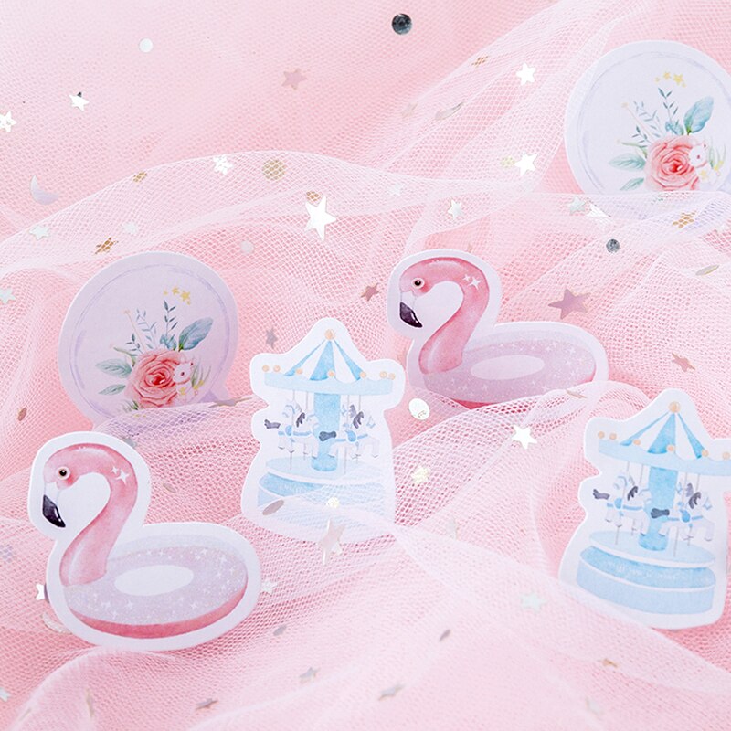 45 pcs/box Happy girl stickers cartoon adhesive paper sticker diy Handmade Card album Scrapbook tools decoration sticker