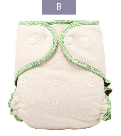 Elinfant fralda de pano de cânhamo ajustável, noite, lavável, feito de fibra de café, tamanho único: B-fitted diaper