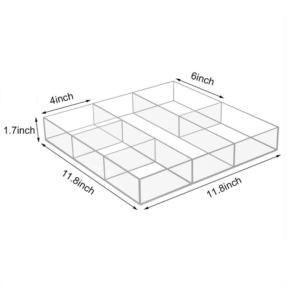 Acrylic Drawer Organizer Storage Tray, Clear Plastic Desk Makeup Drawer Organizer for Kitchen,Bathroom,Office