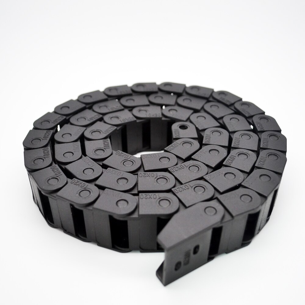 Cadenas de arrastre para Cable de plástico negro de 1 metro 10mm * 20mm cadenas de arrastre para Cable de remolque