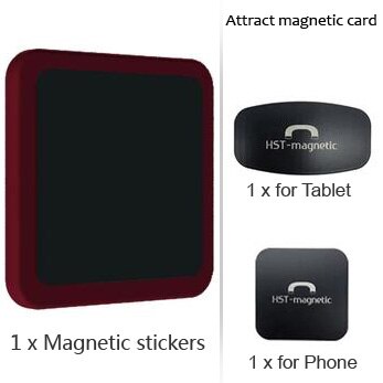 Soporte magnético de montaje en pared para tableta, accesorio de adsorción, conveniente para recoger y colocar, compatible con todas las tabletas para iPad Pro Air: red B