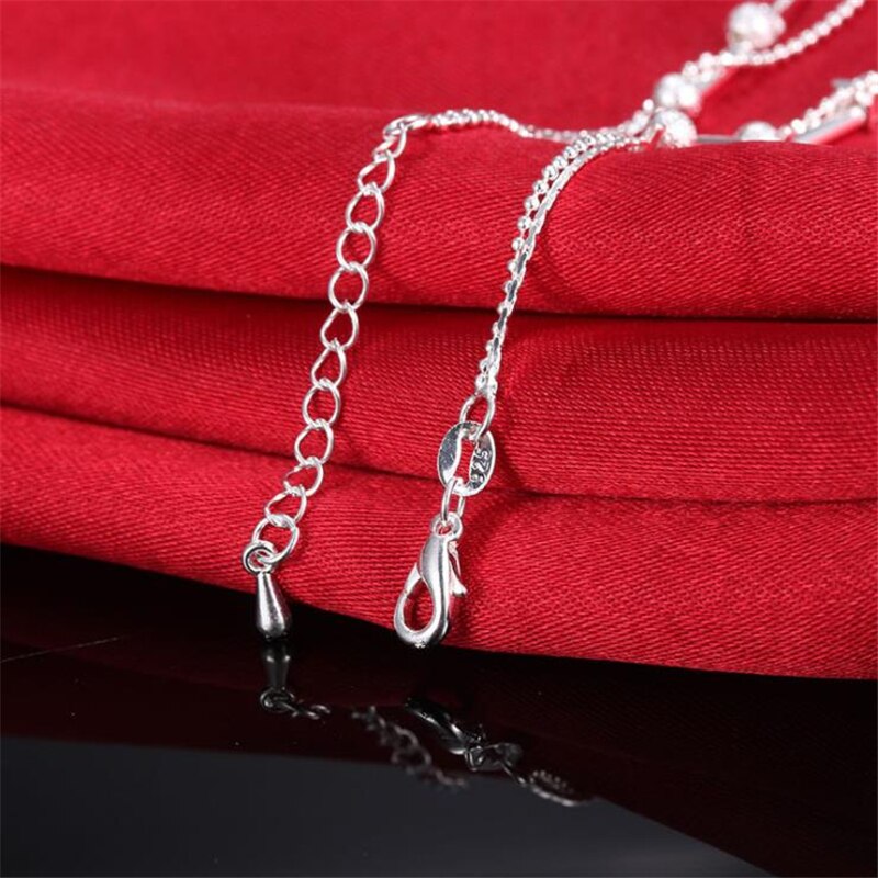 Kofsac 925 Sterling Zilveren Enkelbanden Voor Vrouwen Exquisite Ster Kleine Buis Ankle Chain Sieraden Meisje Zomer Beach Party