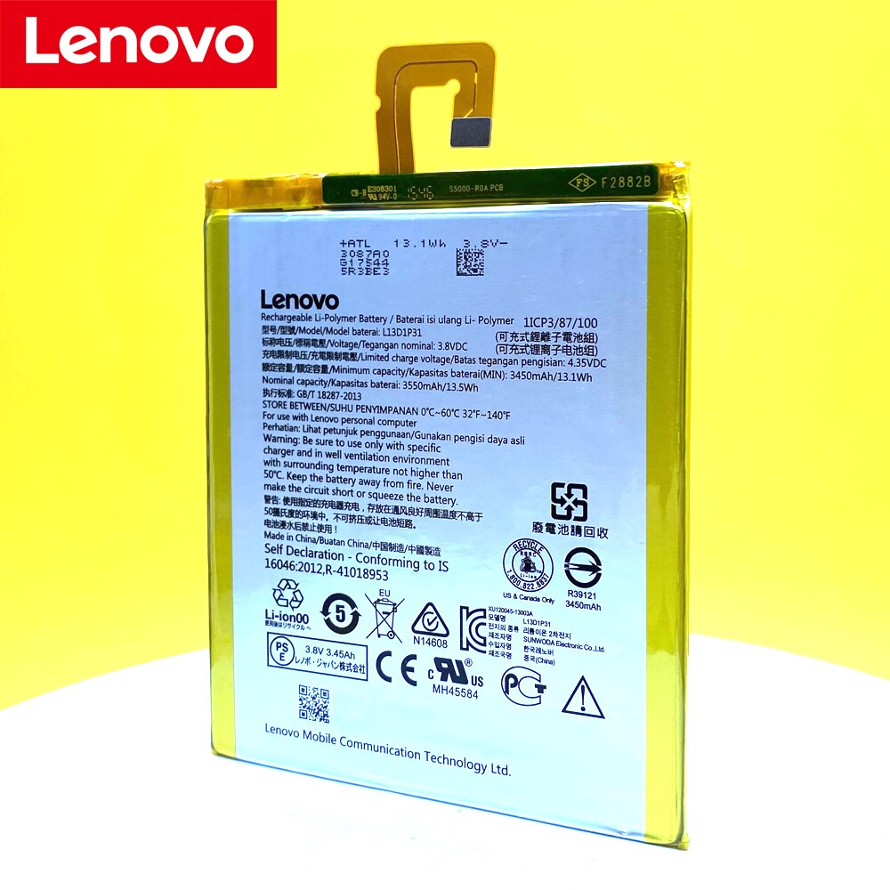 Batterie originale pour Lenovo Pad A3500 S5000 S5000-H tab3 7 TB3 710i 710F tab 2 A7 A7-30 A7-10F A7-20F