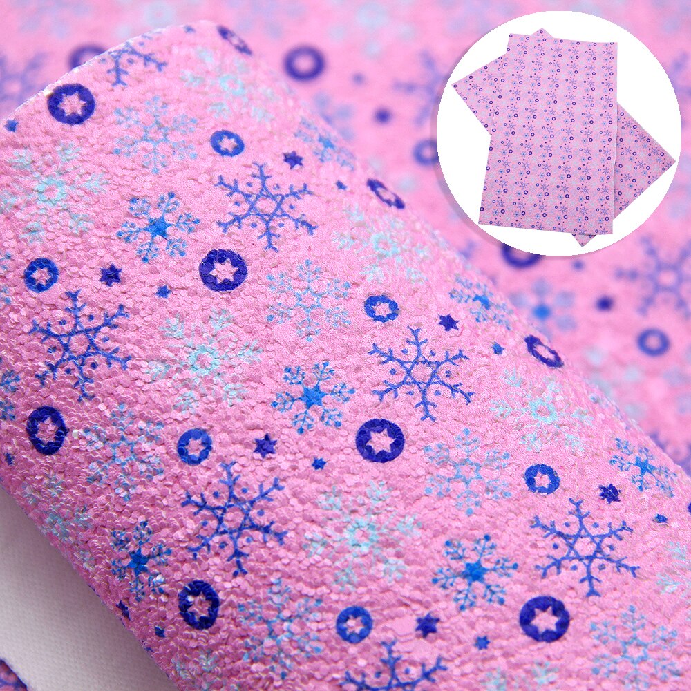 20*34cm sneblomst prikker chunky glitter uv printet kunstlæder stof plader til fremstilling af håndlavede øreringe sløjfer ,1 yc 8347: 1096229001