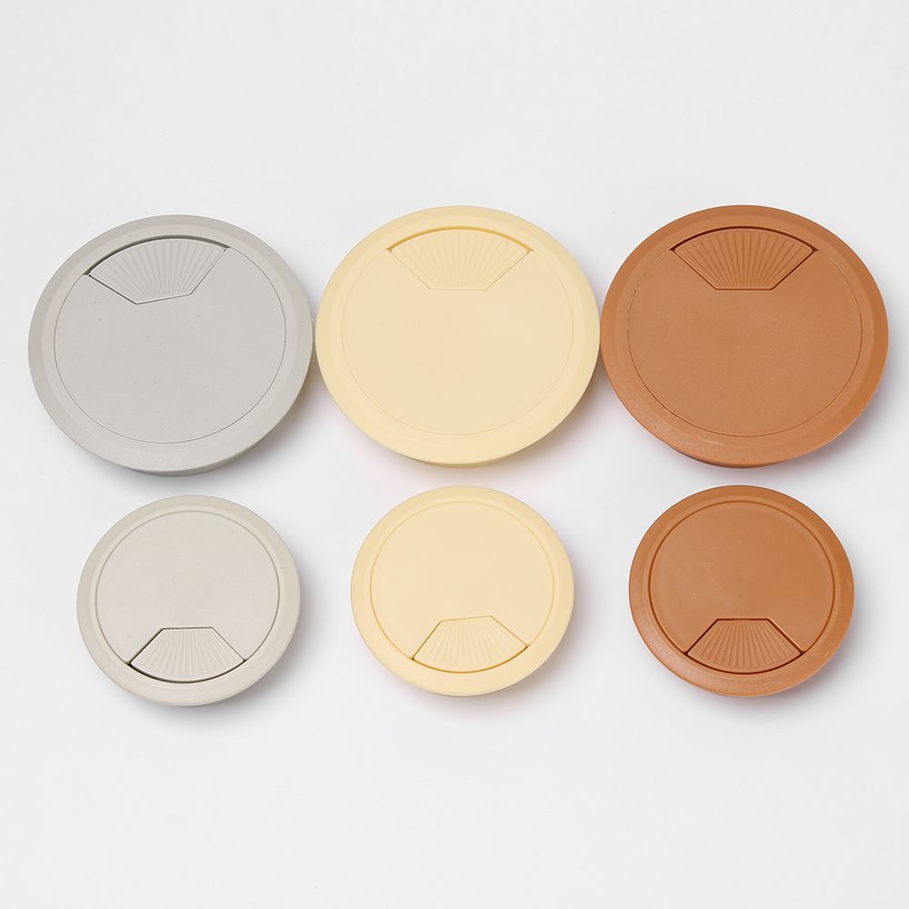 60/80mm Tidy Office Organizer Buckle Line Hardware Wire Hole Cover Computer Grommet Desk Table Cable Fastener Line Box