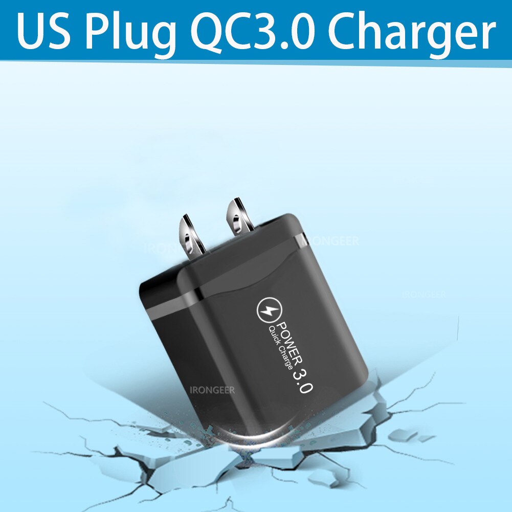 18W Quick Charge 4.0 3.0 USB Phone Charger Travel Wall Adapter 18W QC3.0 FCP Universal For iPhone Samsung Huawei EU Plug Charger: US Plug