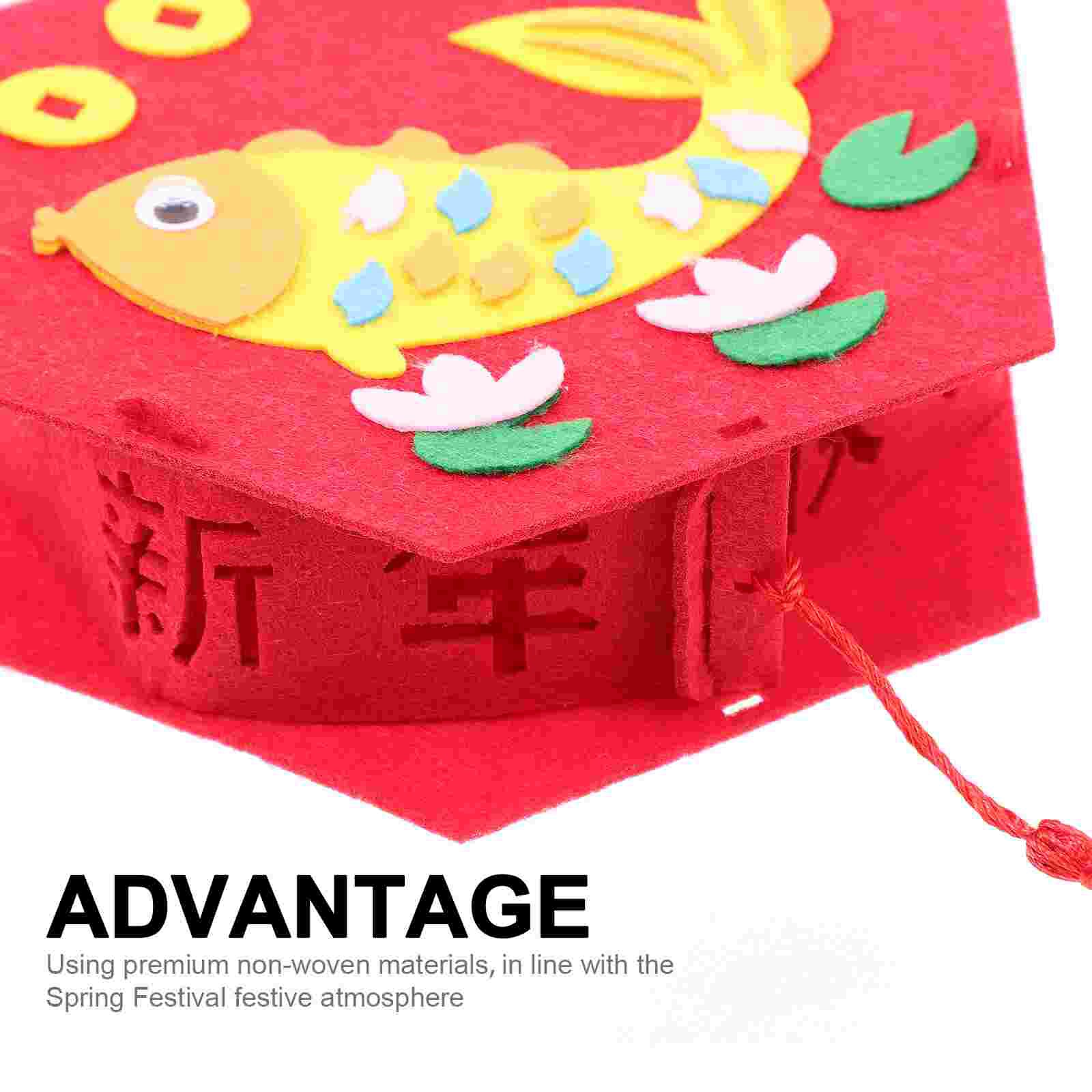 3pcs Chinese Lanterns Decorations Kindergarten Decoration Lantern DIY Material Chinese Year Lantern