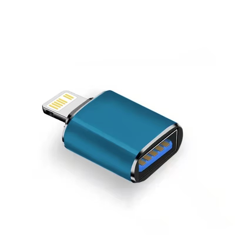 Adaptador Lightning macho a USB3.0 hembra OTG Lightning a USB U-disk lectura convertidor de transferencia de datos para iPhone iPad IOS 13 superior: YELLOW