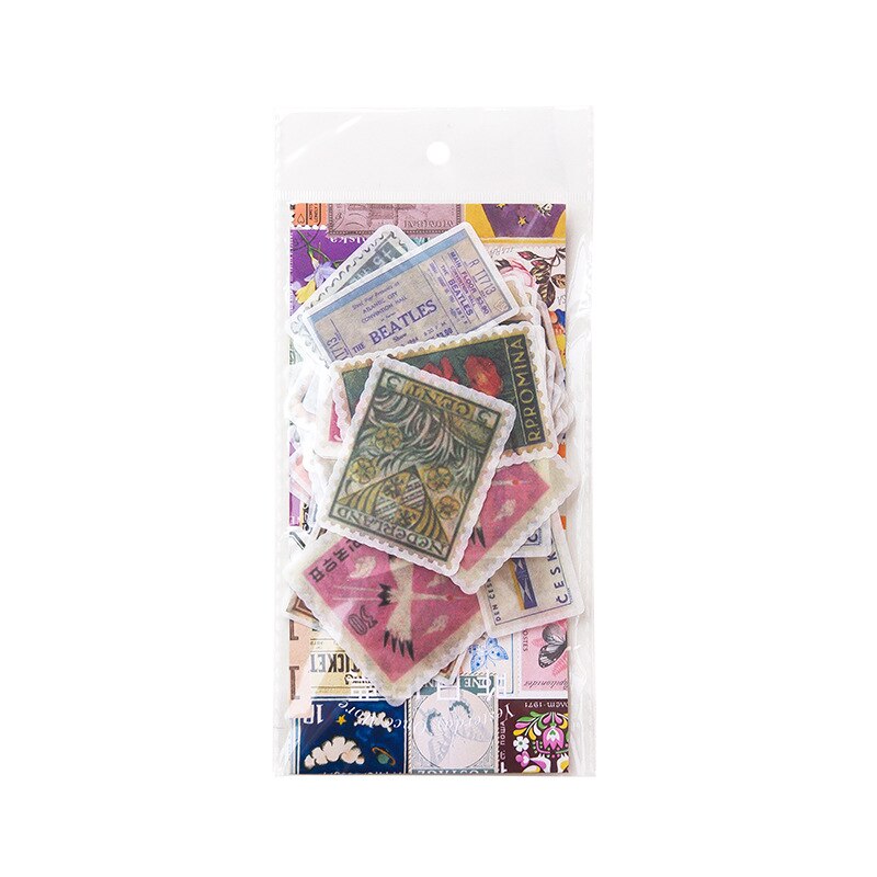 80 Stks/pak Kawaii Briefpapier Stickers Kleine Verse Retro Dagboek Planner Decoratieve Mobiele Stickers Scrapbooking Diy Craft Stickers
