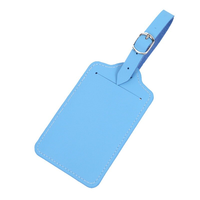 Leder Koffer Gepäck Schild Labe Anhänger Handtasche Reise Name Ich würde AddressAccessories Tragbare Etikett: hell Blau