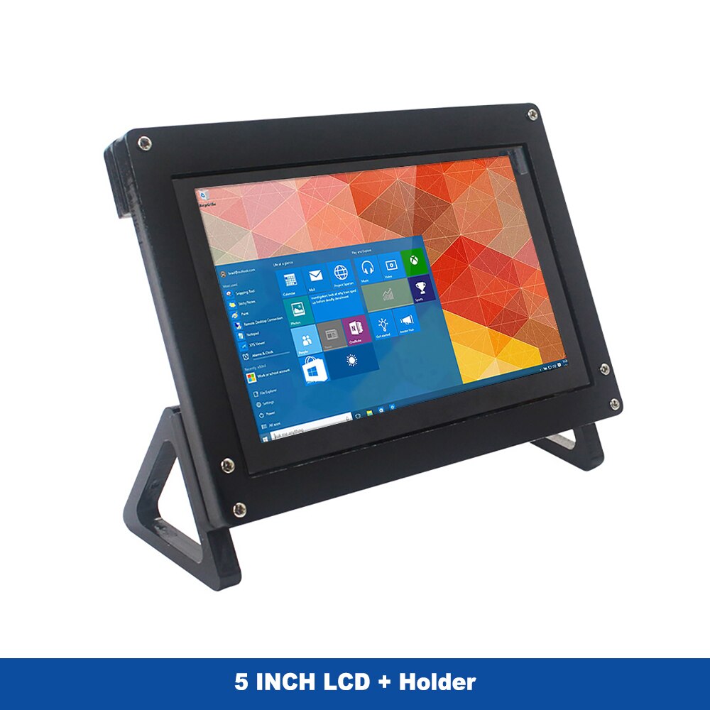 ITINIT R58 Raspberry Pi 4 Model 3B 3B+ Touch Screen 3.5/5/7 inch LCD Module Resistive/Capacitive Display Monitor Touch Panel: 5 INCH LCD Holder