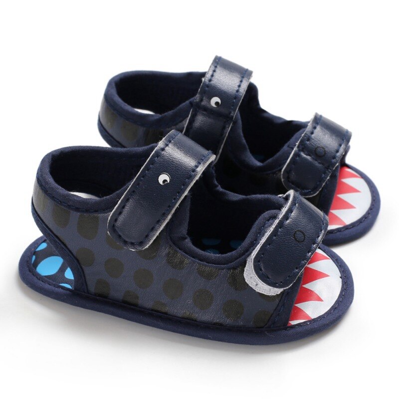 Summer Style Baby Boys Shoes PU Infant Toddler Shoes Soft Sole Outdoor Shoes: Black / 2