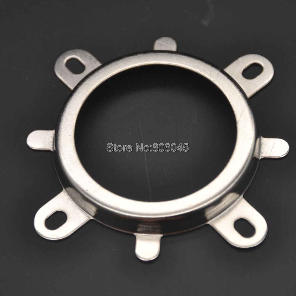 1 jeu de lentilles LED en verre 44mm 120 degrés + collimateur réflecteur à trou rond 50mm + support fixe pour LED COB haute puissance 10W de forme ronde