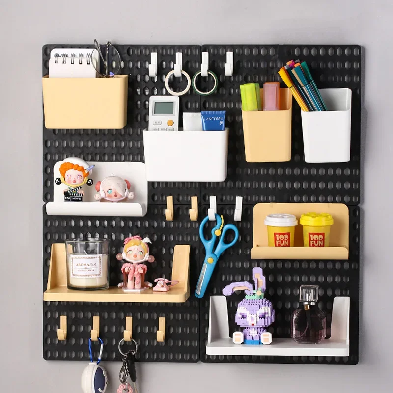 Pegboard painéis de parede pegboard organizador de parede montagem display diy pegboard kit ferramenta armazenamento painel rack banheiro cozinha