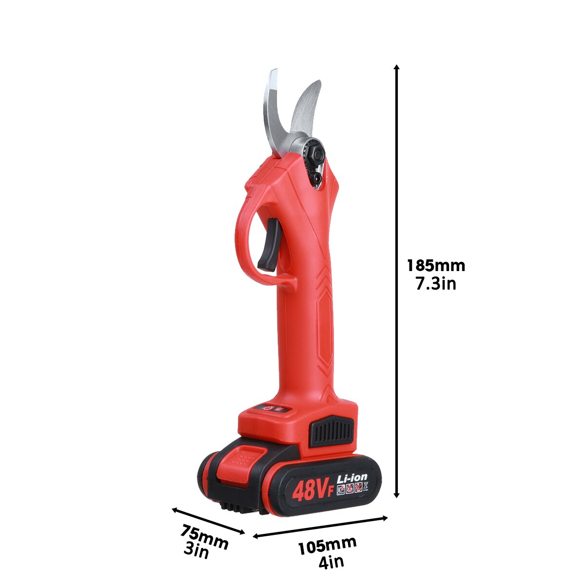 48VF 25mm Electric Cordless Pruner Pruning Shear with 9000mAh Lithium-ion Battery Efficient Fruit Tree Bonsai Pruning Cutter 21V