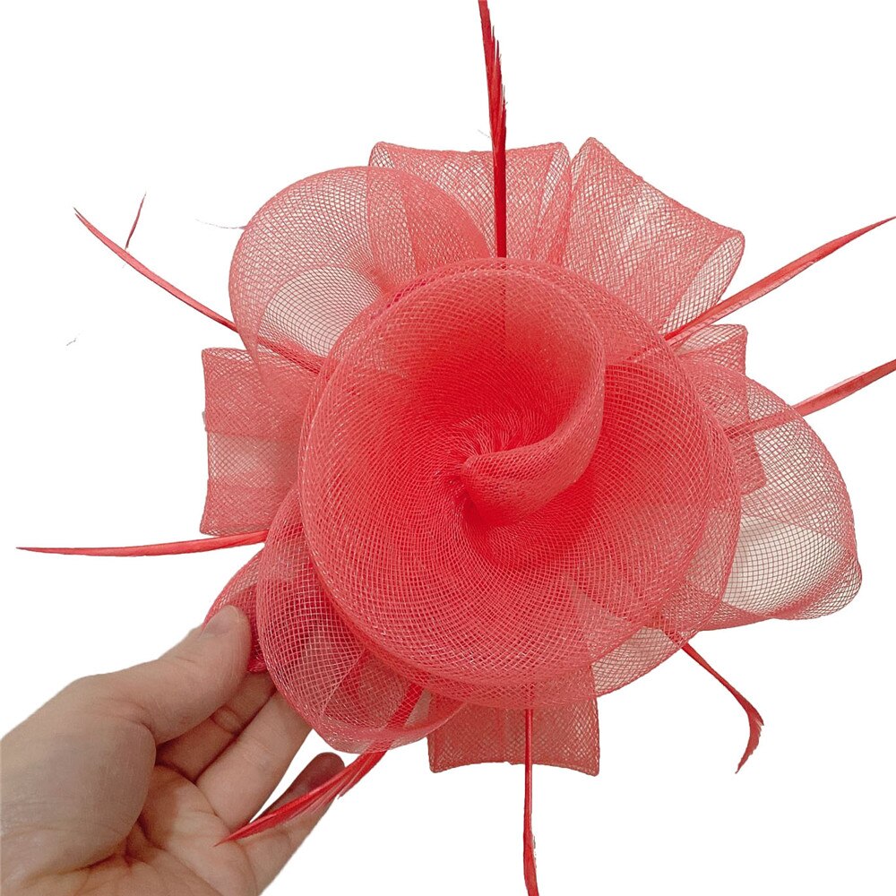 mariée coiffe de mariage accessoires dames femmes fête Vintage Fascinators coiffure épingle à cheveux lumière violet accessoire de cheveux: hot pink