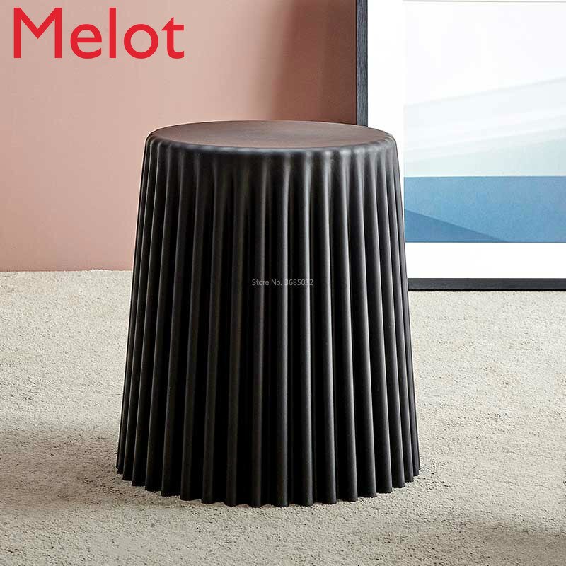 Cheap Nordic Plastic Coffee Table for Living Room Side Table Bedside Ottoman Small Round Table Ins Stool Home Decor