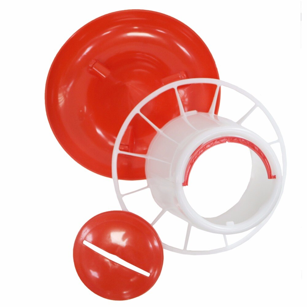 6.2 kg kyllingeopdræt værktøj fasan fodring spand rød krybbe