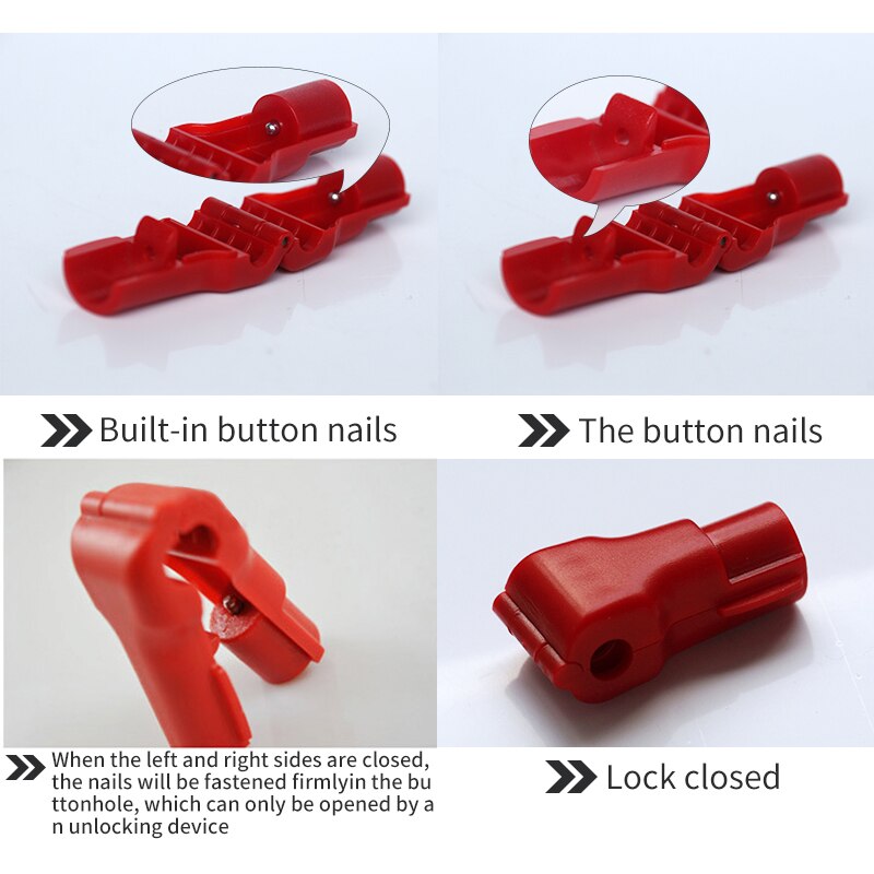 (100Pcs + 1Pc) Retail Beveiliging Winkel Stop Lock En Ontkoppelaar, voor Stem &amp; Peg Display Haken Anti-Diefstal Anti Sweep