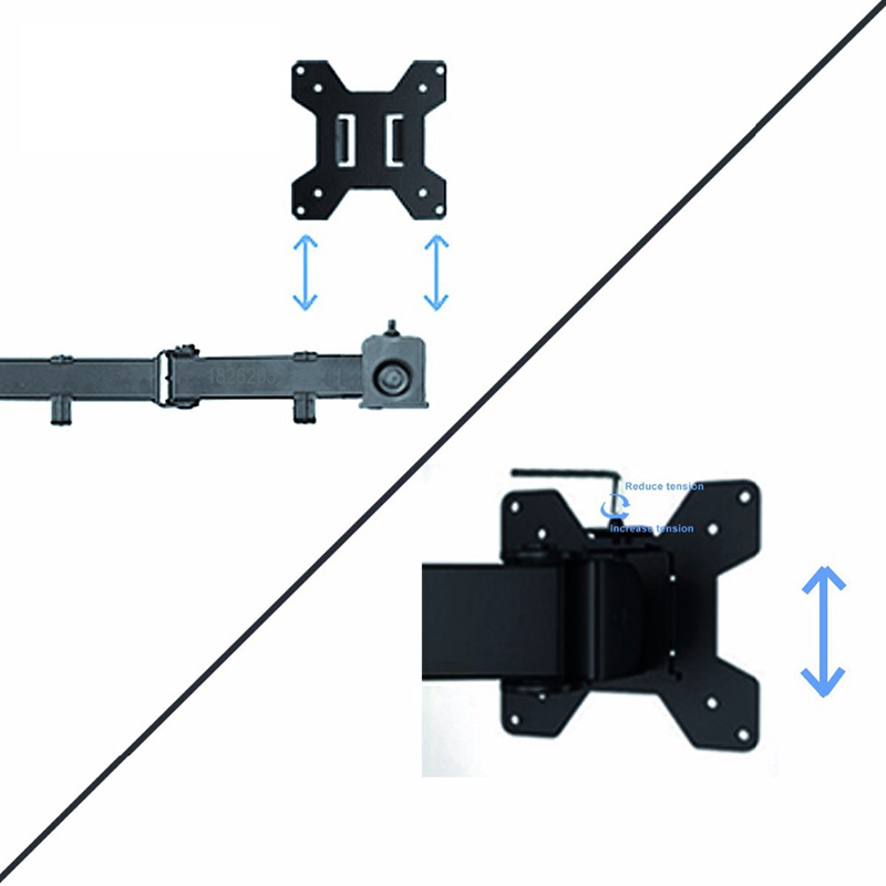 M051 bloccaggio/passacavo da tavolo Full Motion 10 &quot;-27&quot; supporto per Monitor supporto per braccio supporto per espositore rotante a sollevamento libero carico Rack 8kg