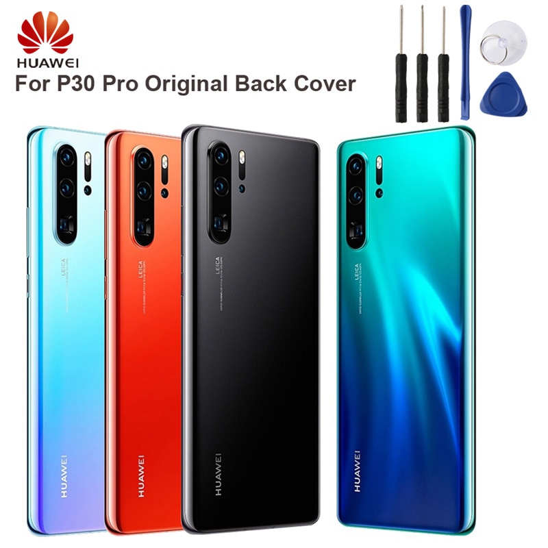 Original huawei bakbatteri glasskydd dörrhus för huawei  p30 pro  p30 pro bakre bakre glasfodral