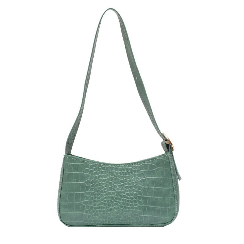 Messenger Handbags Retro Alligator Pattern Women shoulder bags Flap PU Leather Casual Solid crossbody bags for women Bolsas: Green