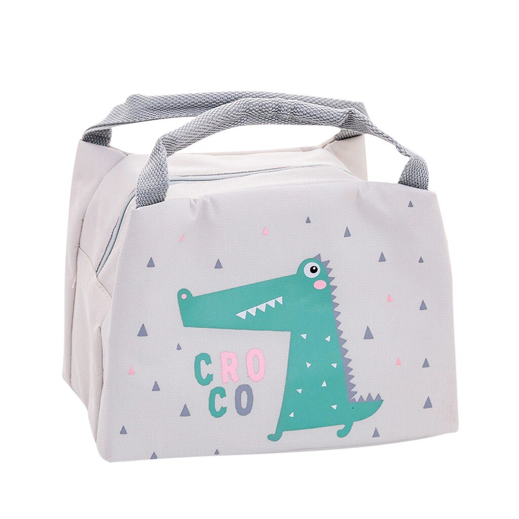 Lunch Bag Portable Cartoon Lunch Food Fresh Pouch Office Picnic Drink Cold Handbag Girls Lunch Box Food Bag Термосумка: C