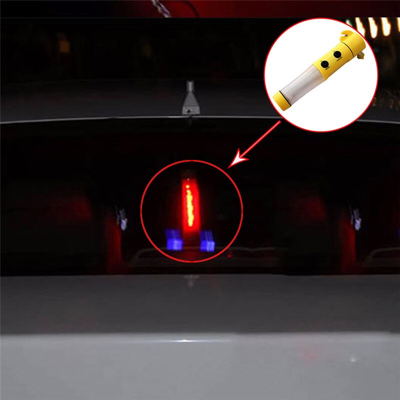 4 in 1 Auto Veiligheid Escape Glas Window Breaker Noodhamer Seat Belt Cutter Tool Zaklamp Sterke Magnetische Auto Accessoires